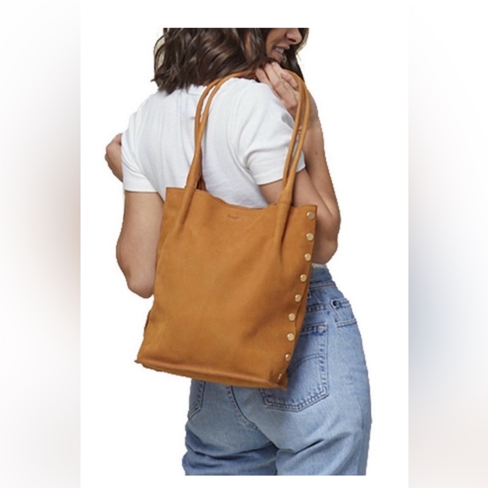 Hammitt LA Brown Studded Suede Oliver Tote